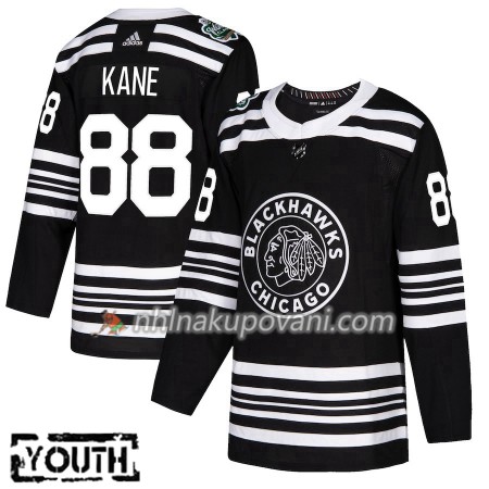 Chicago Blackhawks Dresy Patrick Kane 88 2019 Winter Classic Adidas Černá Authentic - Dětské Chicago Blackhawks Dresy Patrick Kane 88 2019 Winter Classic Adidas Černá Authentic - Dětské